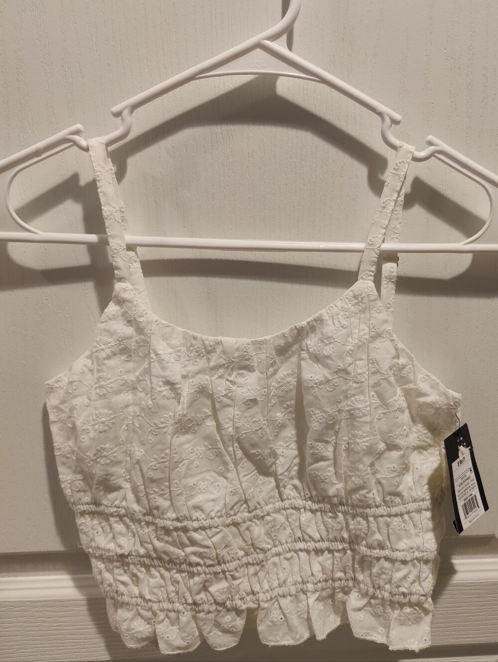 White Lace Crop Top